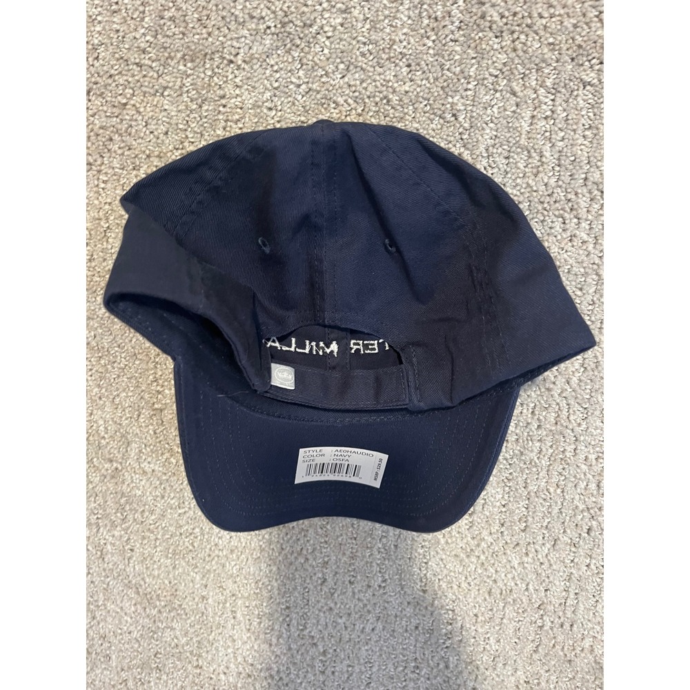 Peter Millar Mens Navy Blue Cotton Twill Adjustable Baseball Hat AE0HAUDIO OSFA - Picture 2 of 2